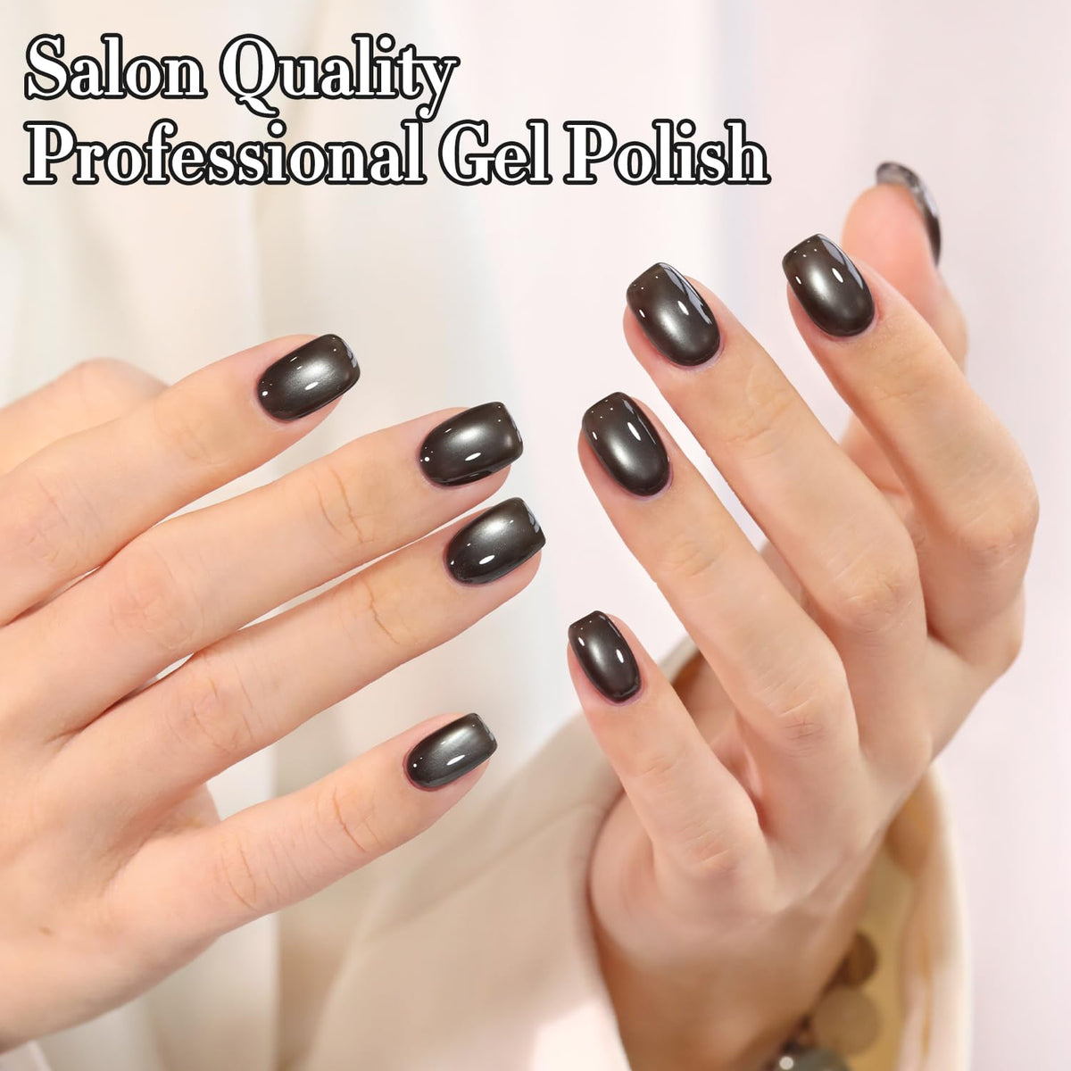 Double Rhythm Cat Eye Gel Polish 15ML Crystal Black packaging details