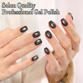 Double Rhythm Cat Eye Gel Polish 15ML Crystal Black packaging details
