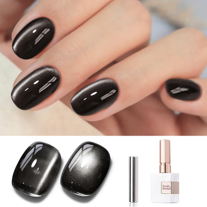 Double Rhythm Cat Eye Gel Polish 15ml front view with holographic glitter