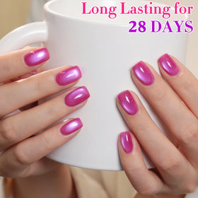 Double Rhythm Cat Eye Gel Polish 15ml Glass Purple bottle side view