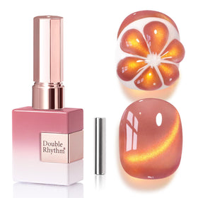 Double Rhythm Cat Eye Gel Polish 15ml Grape Gold front view