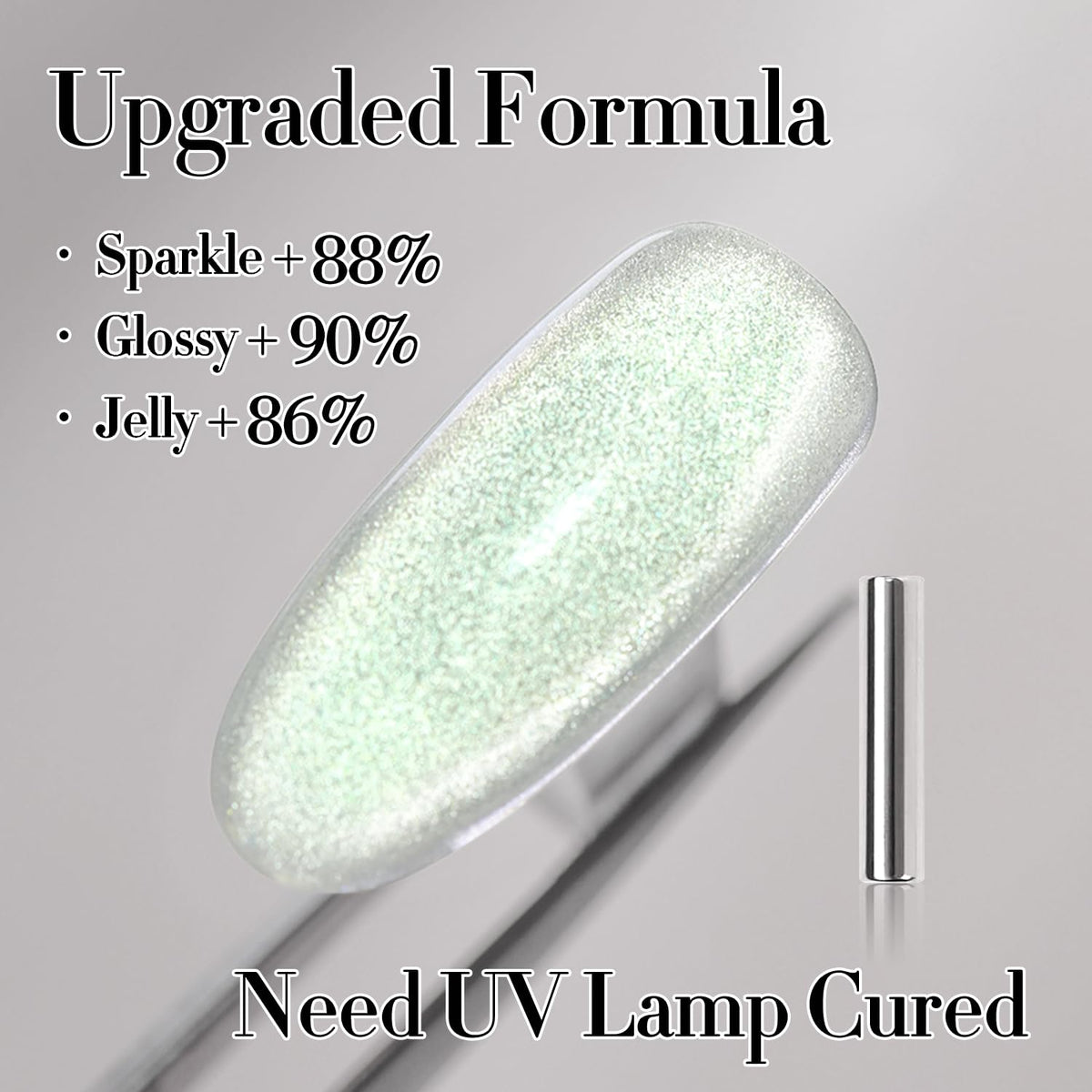 Double Rhythm Cat Eye Gel Polish 15ML green polish application on nails