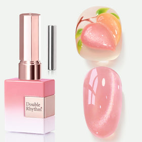 Double Rhythm Cat Eye Gel Polish 15ml in fruit orange pink