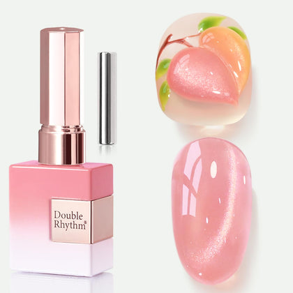 Double Rhythm Cat Eye Gel Polish 15ml in fruit orange pink