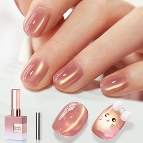 Double Rhythm Cat Eye Gel Polish 15ml in Nude Pink front view