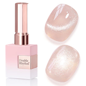 Double Rhythm Cat Eye Gel Polish 15ml in Nude Pink front view