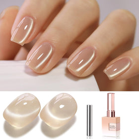 Double Rhythm Cat Eye Gel Polish 15ml in Pale Nude front view