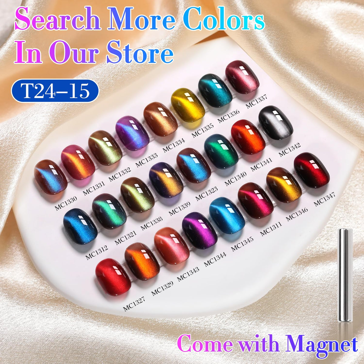 Double Rhythm Cat Eye Gel Polish 15ml in use during nail art