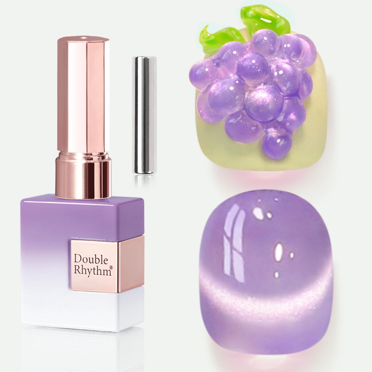 Double Rhythm Cat Eye Gel Polish 15ml Lavender front view