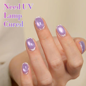 Double Rhythm Cat Eye Gel Polish 15ml Lavender with base coat options