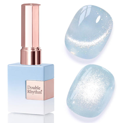Double Rhythm Cat Eye Gel Polish 15ml Light Blue front view