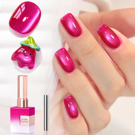 Double Rhythm Cat Eye Gel Polish 15ML Magenta front view