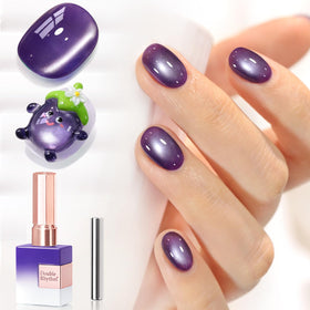 Double Rhythm Cat Eye Gel Polish 15ML Midnight Purple front view