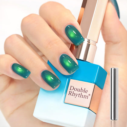 Double Rhythm Cat Eye Gel Polish 15ML Mint Blue front view