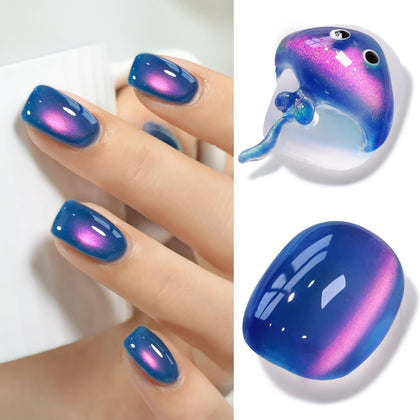Double Rhythm Cat Eye Gel Polish 15ml Navy Blue front view