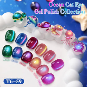 Double Rhythm Cat Eye Gel Polish 15ml Navy Blue with UV lamp