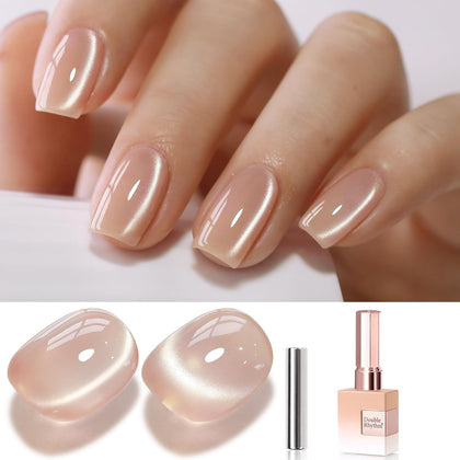Double Rhythm Cat Eye Gel Polish 15ml Nude-MC1167 front view