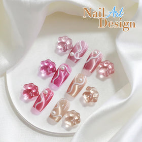 Double Rhythm Cat Eye Gel Polish 15ml Nude-MC1167 with other nail art tools