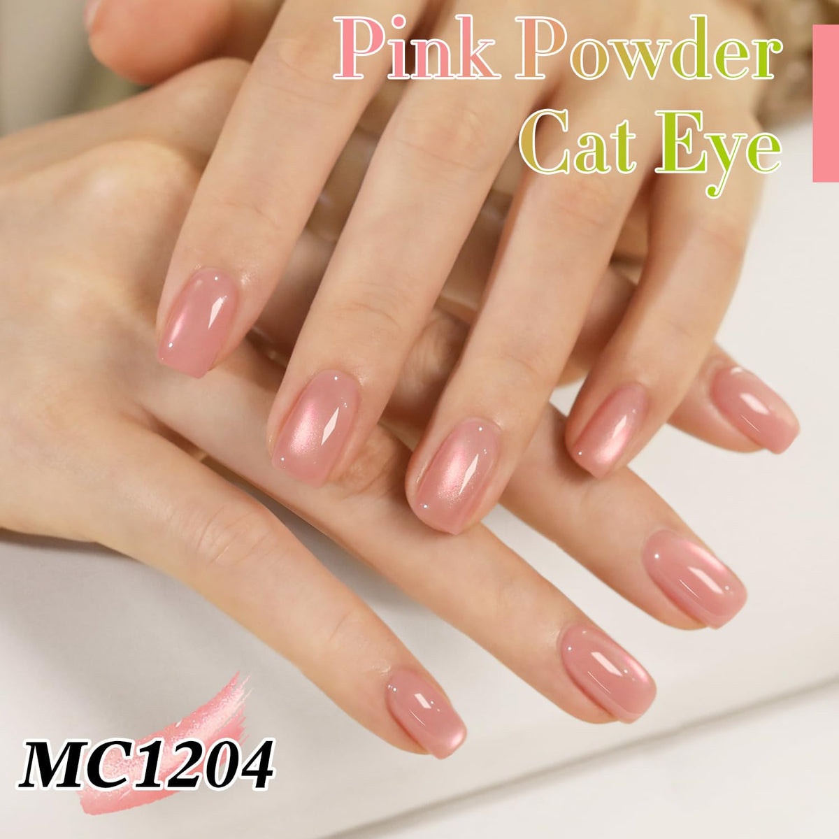 Double Rhythm Cat Eye Gel Polish 15ml on a nail art display