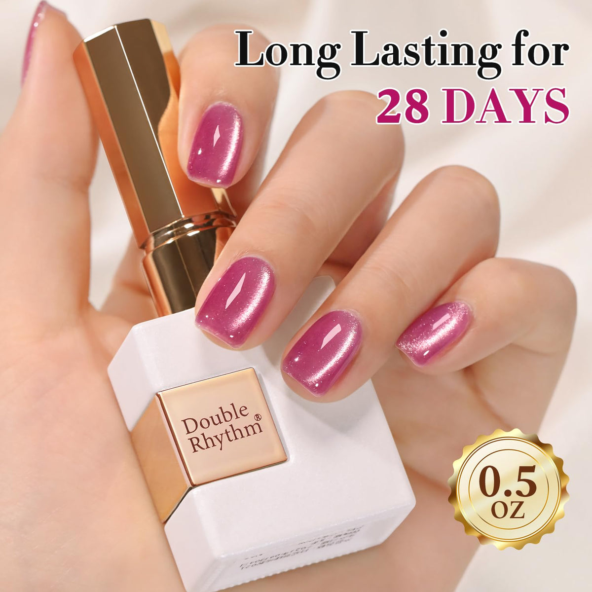 Double Rhythm Cat Eye Gel Polish 15ml packaging with instructions