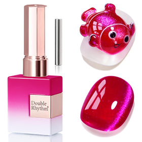 Double Rhythm Cat Eye Gel Polish 15ml Pitaya Purple front view