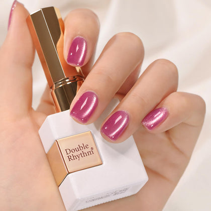 Double Rhythm Cat Eye Gel Polish 15ml purple pink bottle front view