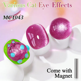 Double Rhythm Cat Eye Gel Polish 15ml purple pink bottle side view
