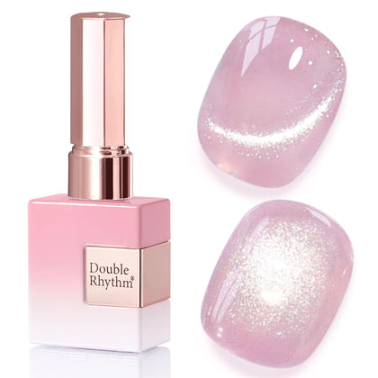 Double Rhythm Cat Eye Gel Polish 15ml Purple Pink front view