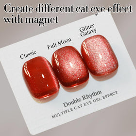 Double Rhythm Cat Eye Gel Polish 15ml Red-MC1055 brush applicator