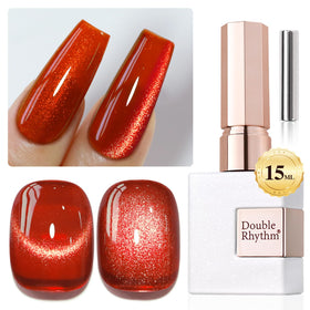 Double Rhythm Cat Eye Gel Polish 15ml Red-MC1055 front view