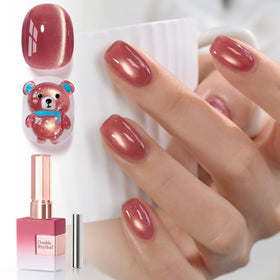 Double Rhythm Cat Eye Gel Polish 15ml Rose Coffee front view