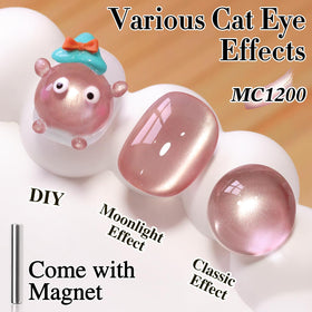 Double Rhythm Cat Eye Gel Polish 15ML Rose Nude bottle with cap