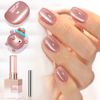 Double Rhythm Cat Eye Gel Polish 15ML Rose Nude front view