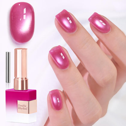 Double Rhythm Cat Eye Gel Polish 15ML Rose Purple front view