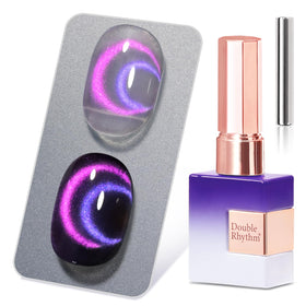 Double Rhythm Cat Eye Gel Polish 15ML Rose Purple front view