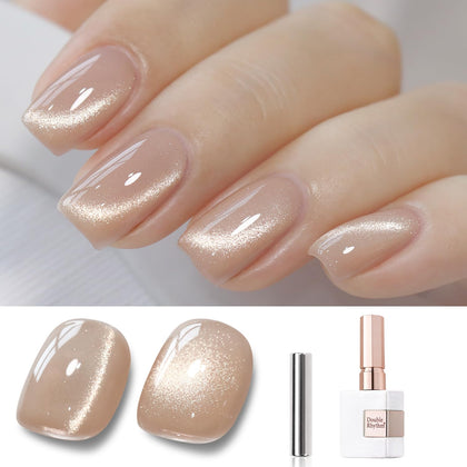 Double Rhythm Cat Eye Gel Polish 15ml Silk Apricot front view
