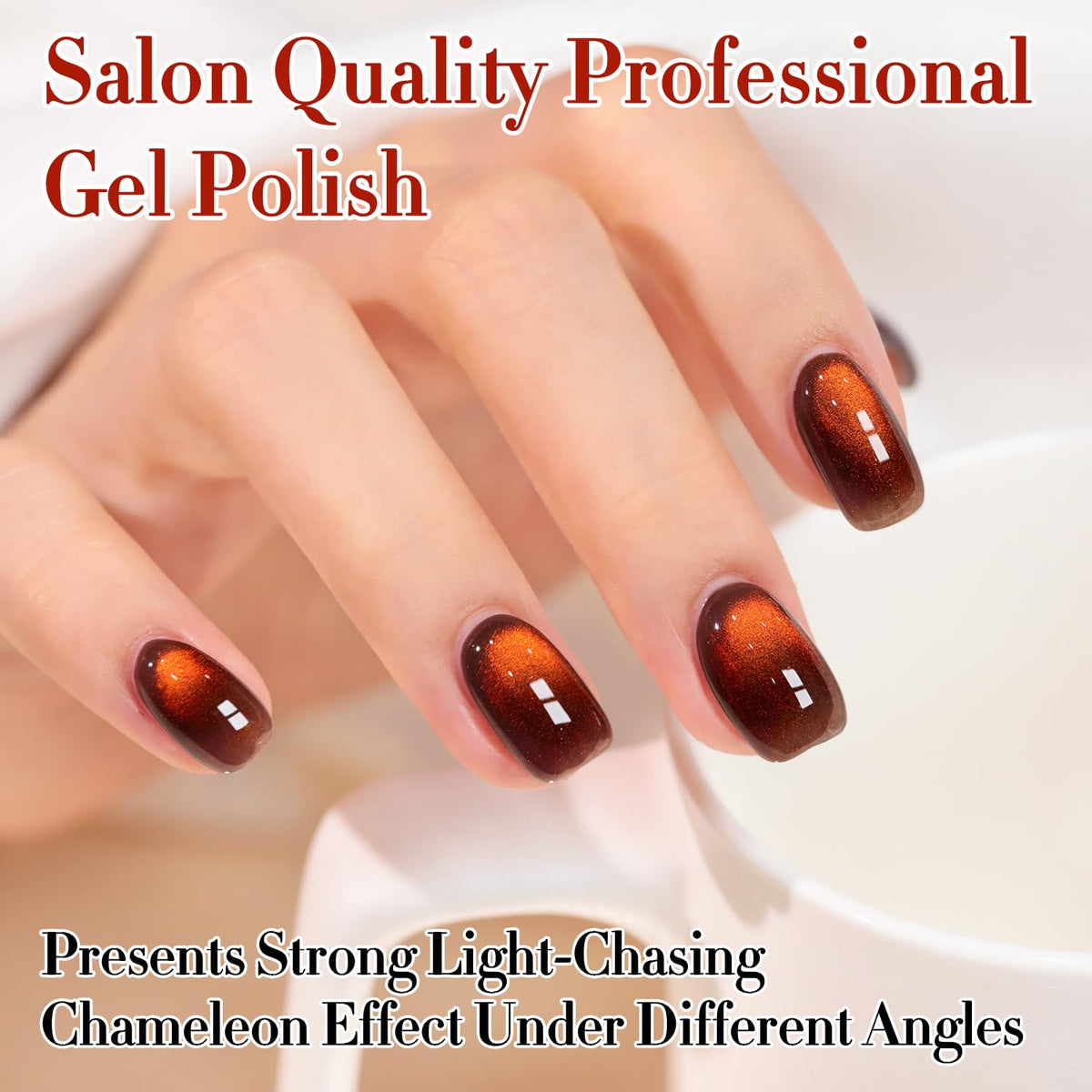 Double Rhythm Cat Eye Gel Polish 15ML swatch on nail wheel