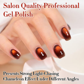 Double Rhythm Cat Eye Gel Polish 15ML swatch on nail wheel