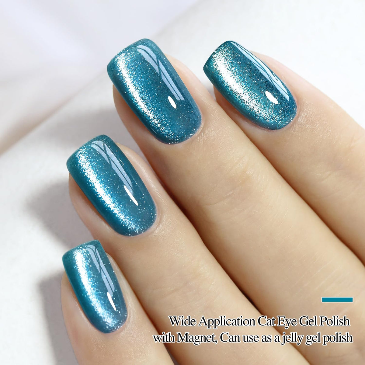 Double Rhythm Cat Eye Gel Polish 15ml teal colour packaging