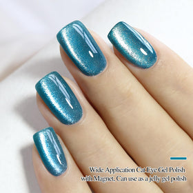Double Rhythm Cat Eye Gel Polish 15ml teal colour packaging
