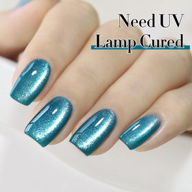 Double Rhythm Cat Eye Gel Polish 15ml teal colour with nail art designs