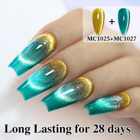Double Rhythm Cat Eye Gel Polish 15ml teal packaging