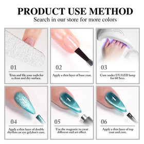 Double Rhythm Cat Eye Gel Polish 15ml with base coat options
