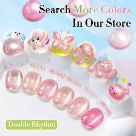 Double Rhythm Cat Eye Gel Polish 15ml with various base colours