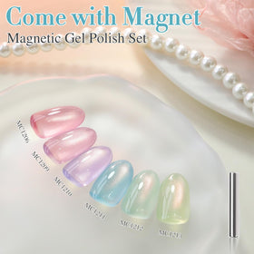 Double Rhythm Cat Eye Gel Polish alongside other nail art supplies