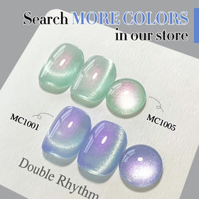 Double Rhythm Cat Eye Gel Polish application process