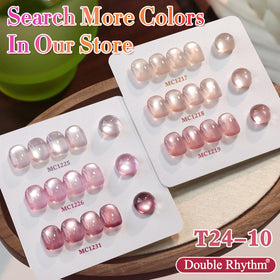 Double Rhythm Cat Eye Gel Polish application process