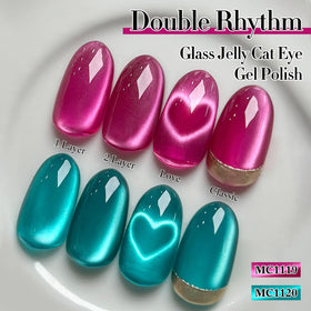 Double Rhythm Cat Eye Gel Polish application process