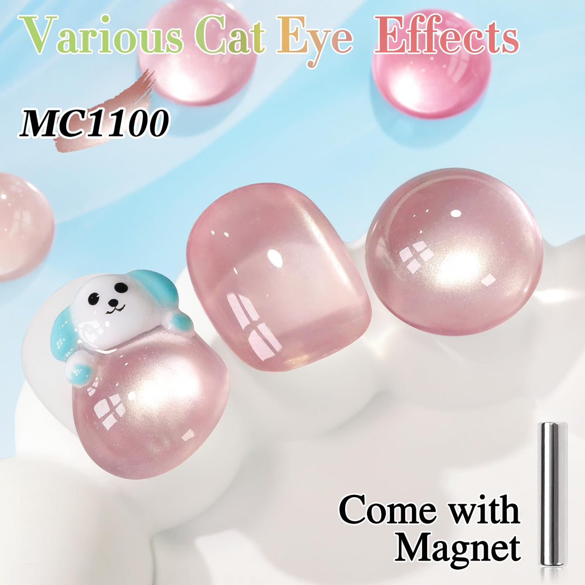 Double Rhythm Cat Eye Gel Polish applied on nails