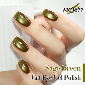 Double Rhythm Cat Eye Gel Polish applied on nails